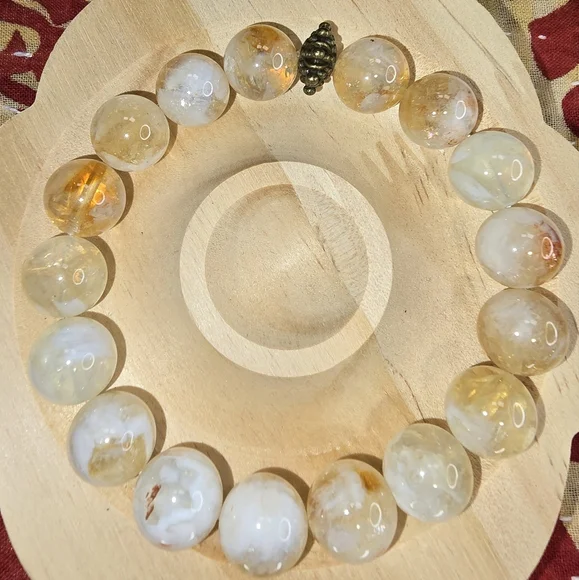 12mm Citrine Bracelet - Picture 1 of 13